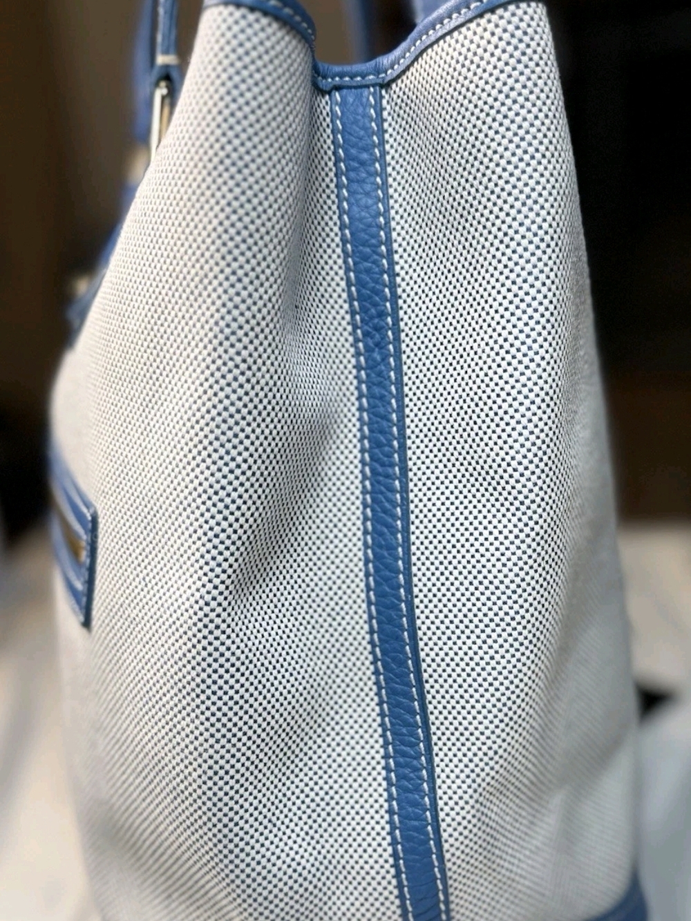 Dooney & Bourke Light Blue Trim Canvas Tote Bag - Women - Picture 6 of 11